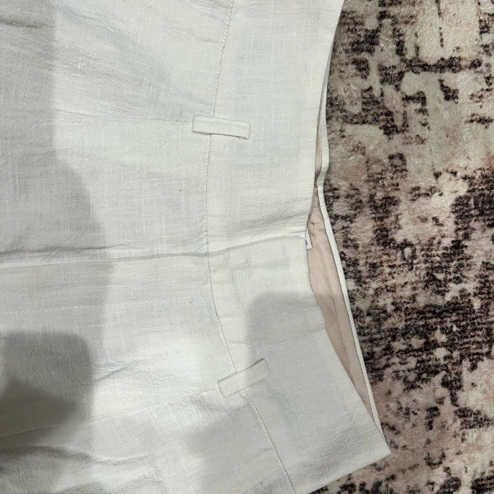 Mango White Wide-Leg Pants Size 4